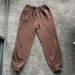 Brown Hollister High Rise Sweatpants